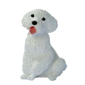 White Poodle Outdoor Garden Puppy Statue
