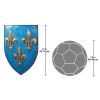 Fleur De Lis Shield Wall-Mount Plaque