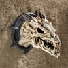 Horned Dragon Skull Trophy Wall-Mount Sculpture