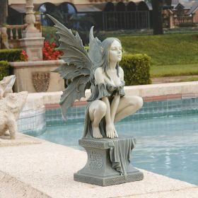 Fairy Winged Large Perilous Perch Garden Statue