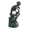 Halloween Skeleton Thinker Outdoor Garden Statue