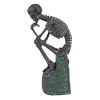 Halloween Skeleton Thinker Outdoor Garden Statue