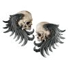 Set Of 2 Bad To The Bones Skull Wall-Mounted Plaques