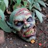 Lost Zombie Head Halloween Outdoor Statue