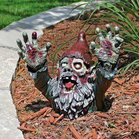 Halloween Zombie Gnome Outdoor Garden Statue