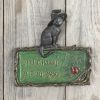 Witch's Wall Outdoor Garden Cat Plaque