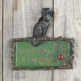 Witch's Wall Outdoor Garden Cat Plaque