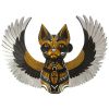 Goddess Bastet Winged Cat Garden Wall Plaque