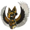 Goddess Bastet Winged Cat Garden Wall Plaque