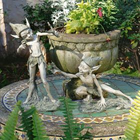 Set Of 2 Sling & Stretch Pixie Garden Statues