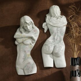 Set Of 2 Tattoo Temptation Wall-Mount Sculptures Plaques