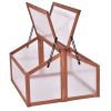 Farmhouse Wooden Portable Small Double Box Garden Greenhouse