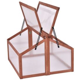 Farmhouse Wooden Portable Small Double Box Garden Greenhouse