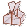 Farmhouse Wooden Portable Small Double Box Garden Greenhouse