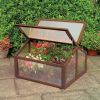 Farmhouse Wooden Portable Small Double Box Garden Greenhouse