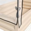 Cream Elevated Metal Raised Garden Bed W/ Greenhouse Cover