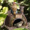 Gnomes Toad House Outdoor Garden Statue-Ornament