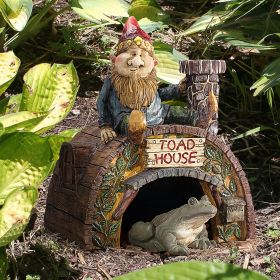 Gnomes Toad House Outdoor Garden Statue-Ornament