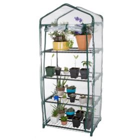 Durable 4-Tier Greenhouse Plant Stand With PVC Cover