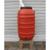 Terra Cotta Red HDPE Plastic 55-Gallon Rain Barrel With Spigot