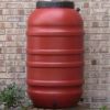 Terra Cotta Red HDPE Plastic 55-Gallon Rain Barrel With Spigot