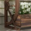 Farmhouse Wood Wagon Wheel Planter