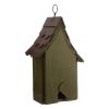 Dark Green Wood Hanging Outdoor Bird House