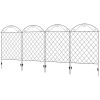 4-Pack Steel Folding Garden Fence & Trellis - Animal Barrier Panels