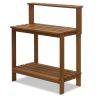 Solid Meranti Wood Outdoor Garden Potting Bench Table With Bottom Shelf