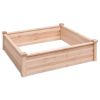 Durable Fir Wood Raised Garden Bed For Easy Planting (3.3' Square)