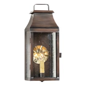 Valley Forge Outdoor Wall Light in Solid Antique Copper - 1 Light