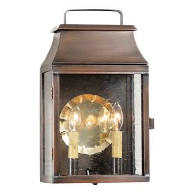 Valley Forge Outdoor Wall Light in Solid Antique Copper - 2 Light