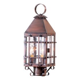 Barn Outdoor Post Light in Solid Antique Copper - 3 Light