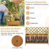 71" Trellis & Raised Fir Wood Garden Bed Planter