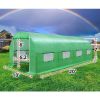 Greenhouse 10x20x7 Ft With Heavy Duty Steel Frame & Green PE Cover