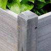 3-Piece Grey Wood Elevated Planter Set | Raised Garden Beds For Herbs & Flowers