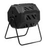 5.7 Cubic Ft Rotating Compost Bin For Outdoor Gardens