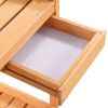 Outdoor Garden Wooden Potting Bench With Storage Drawer
