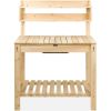 Expandable Outdoor Potting Bench With Food-Grade Basin For Gardening