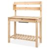Expandable Outdoor Potting Bench With Food-Grade Basin For Gardening