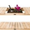Expandable Outdoor Potting Bench With Food-Grade Basin For Gardening