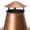 Patio Heater & Fire Pit Chiminea: Hammered Copper & Iron Design