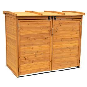 65' x 38' Wood Storage Shed For Trash Garbage Recycle Bins
