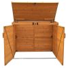 65' x 38' Wood Storage Shed For Trash Garbage Recycle Bins
