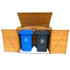 65' x 38' Wood Storage Shed For Trash Garbage Recycle Bins