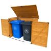65' x 38' Wood Storage Shed For Trash Garbage Recycle Bins