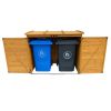 65' x 38' Wood Storage Shed For Trash Garbage Recycle Bins
