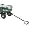 Heavy Duty Green Steel Garden Utility Cart Wagon With Removable Sides