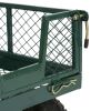 Heavy Duty Green Steel Garden Utility Cart Wagon With Removable Sides