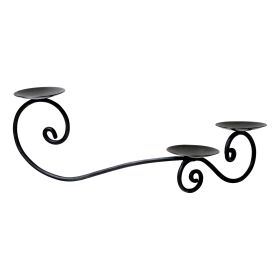 Wrought Iron 3-Pillar Candle Holder